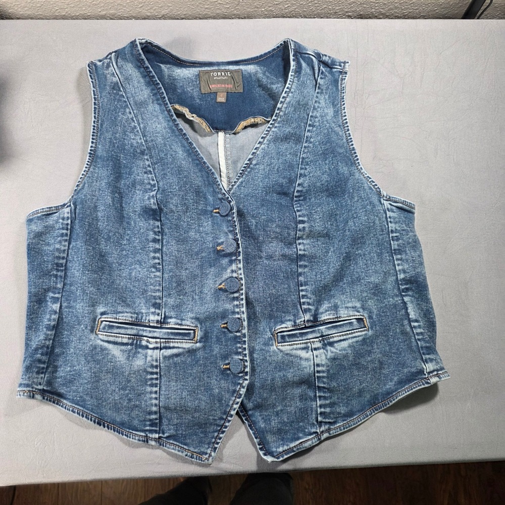 torrid Blue Washed Denim Vest